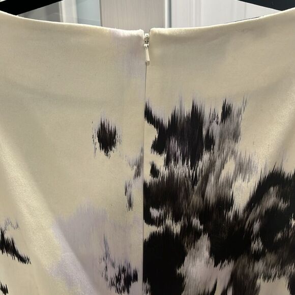 LELA ROSE Yellow, Black and Light Grey Tie Dye Knee Length Dress, Size 12 - Picture 9 of 13